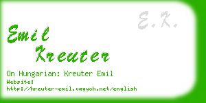 emil kreuter business card